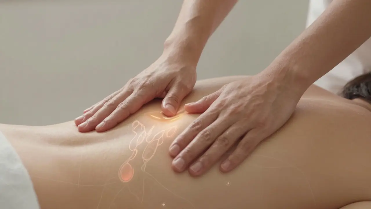 Jemná masážní technika podporující funkci endokrinního systému a uvolnění stresu.