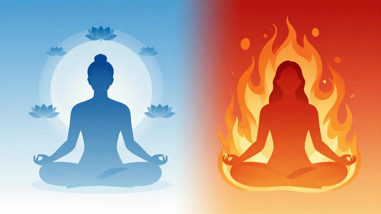 Kontrast mezi klidem spirituality a vitalitou erotiky